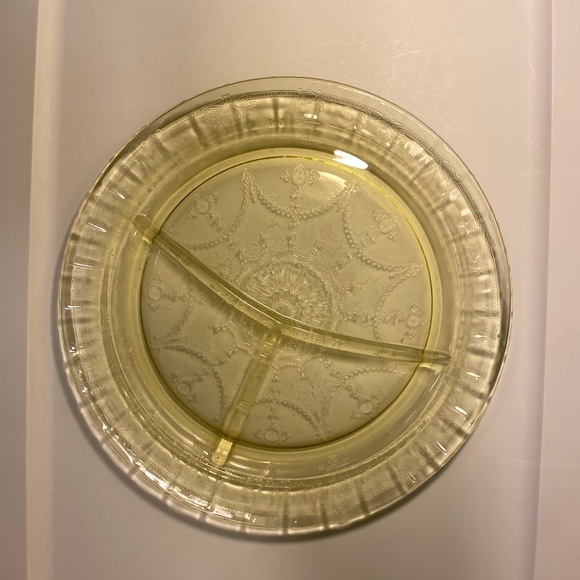 Vintage Anchor Hocking Dancing Ballerina Divided Plate - Picture 3 of 10